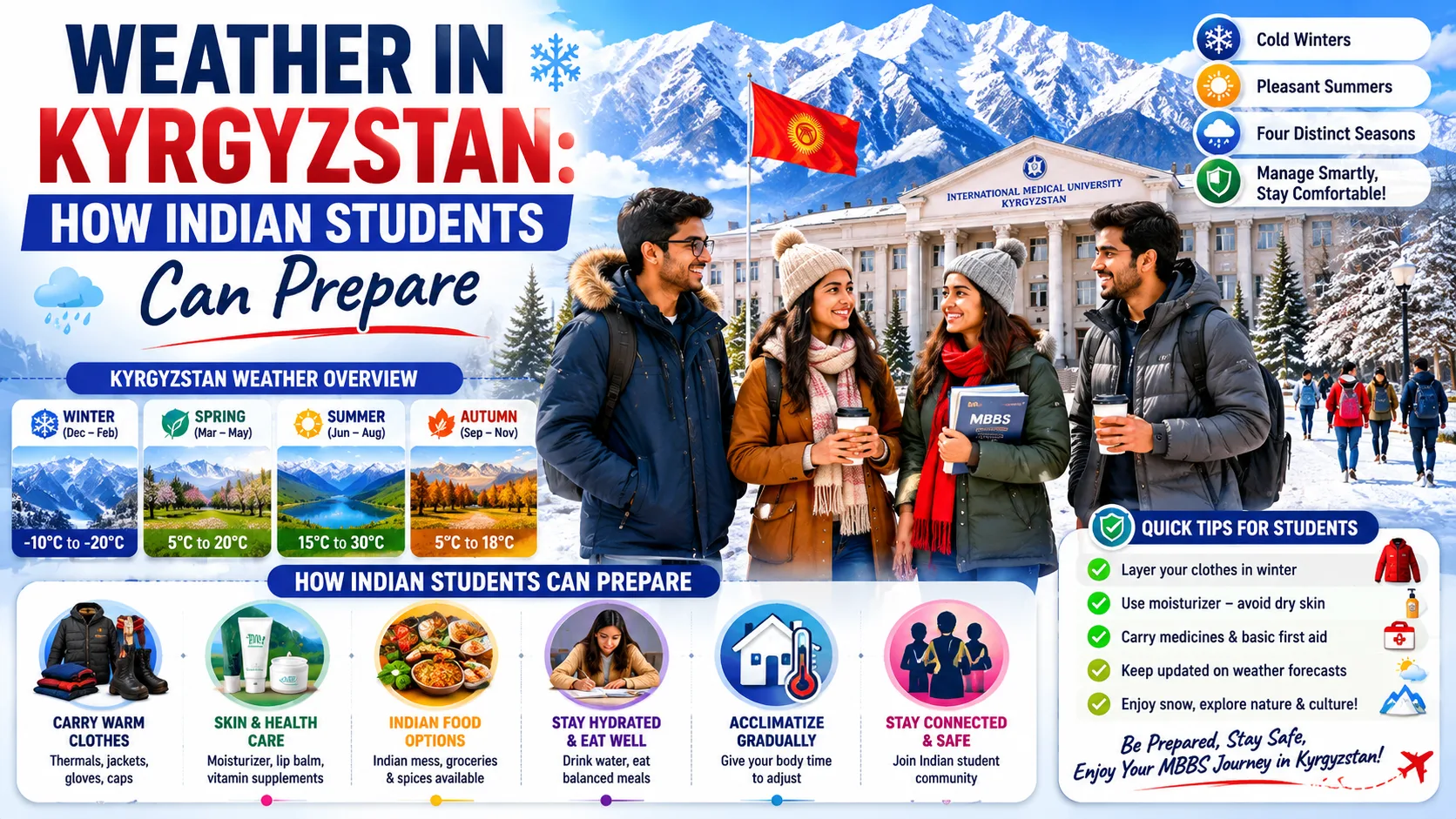 Weather in Kyrgyzstan: Preparation Guide for Indian Students